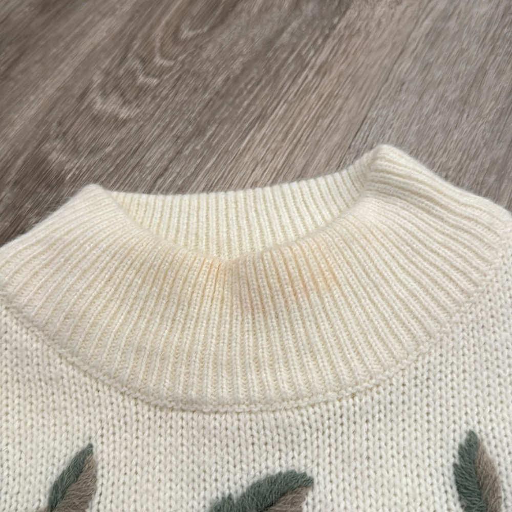 Vintage Alfred Dunner knit embroidered jumper sweater like love shack fancy - Picture 7 of 8